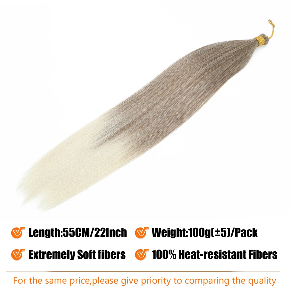 Ariel Straight Pony Synthetic Hair 22 Inch Hair Bundles Crochet Braids Hair Braiding Hair Ombre Purple Crochet Hair Extensions