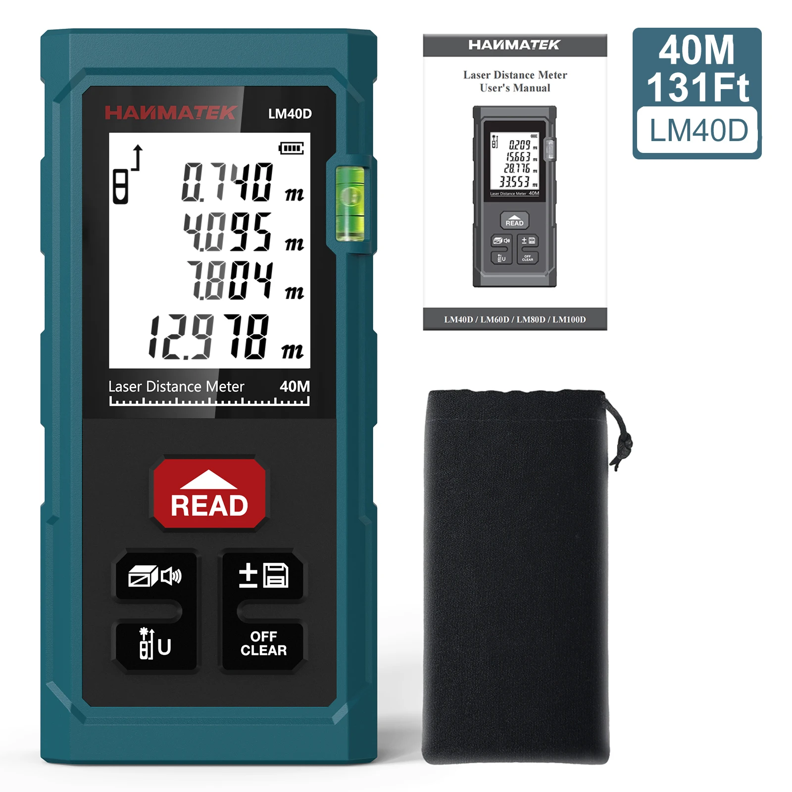 Hanmatek-デジタルレーザーメーター,距離計,ボリュームボリューム,エリア,角度,pythagorean,iture,範囲ファインダー,自己校正