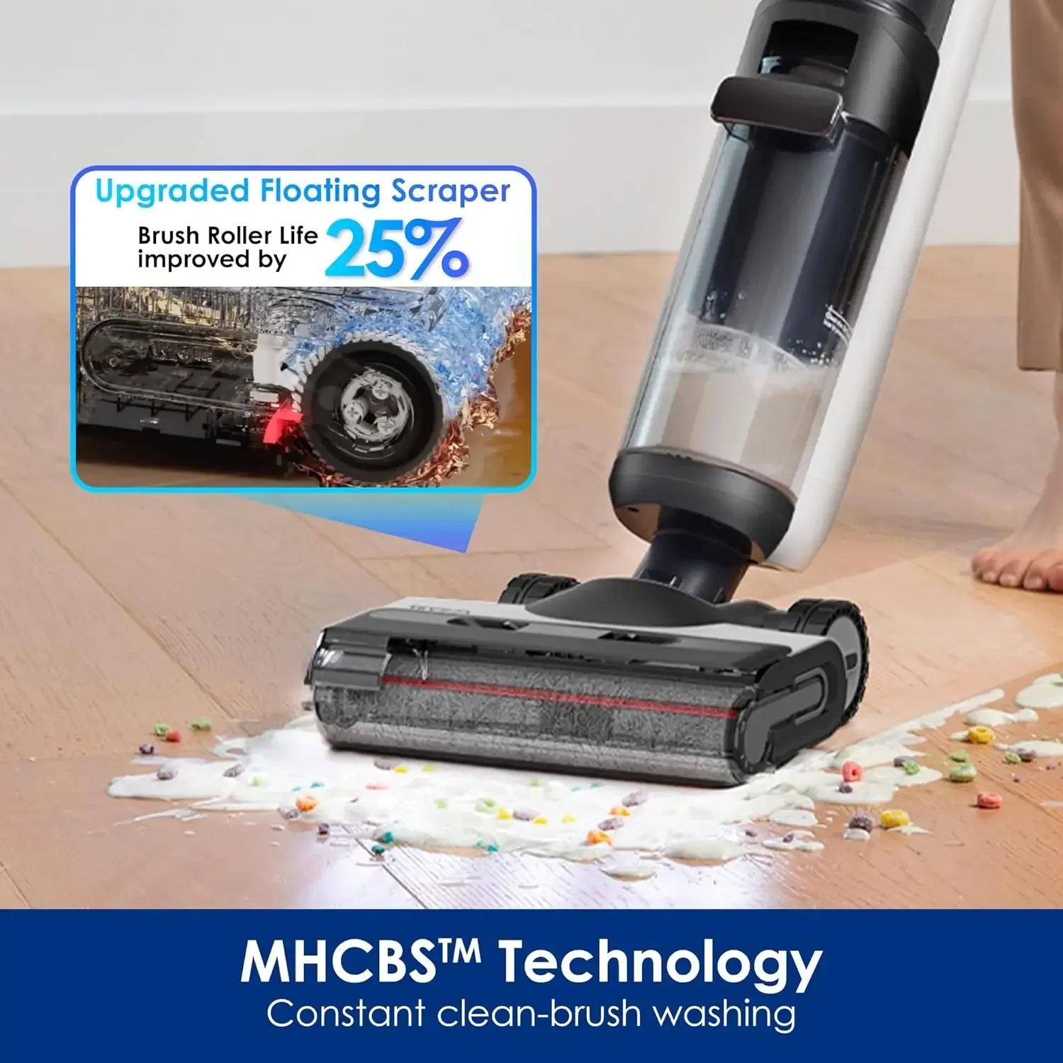 Tineco Floor ONE S7 Combo Multi-Function Cleaner, Suitable for Whole House Cleaning, Self-Cleaning, Extended Battery