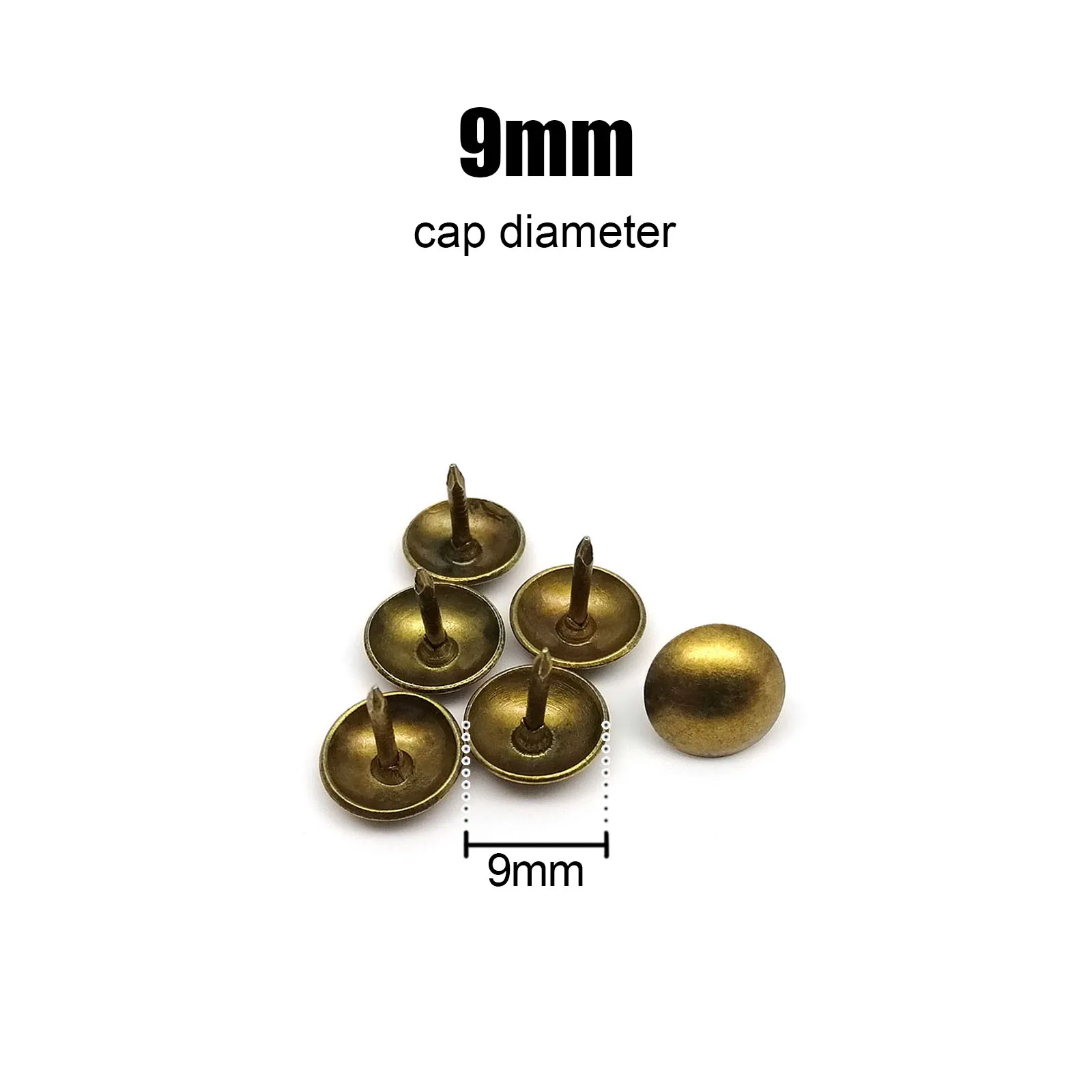 Upholstery Nails 100pcs Antique Brass Bronze Upholstery Nail Jewelry Gift Wine Case Box Sofa Decorative Tack Stud Pushpin Doornail Hardware