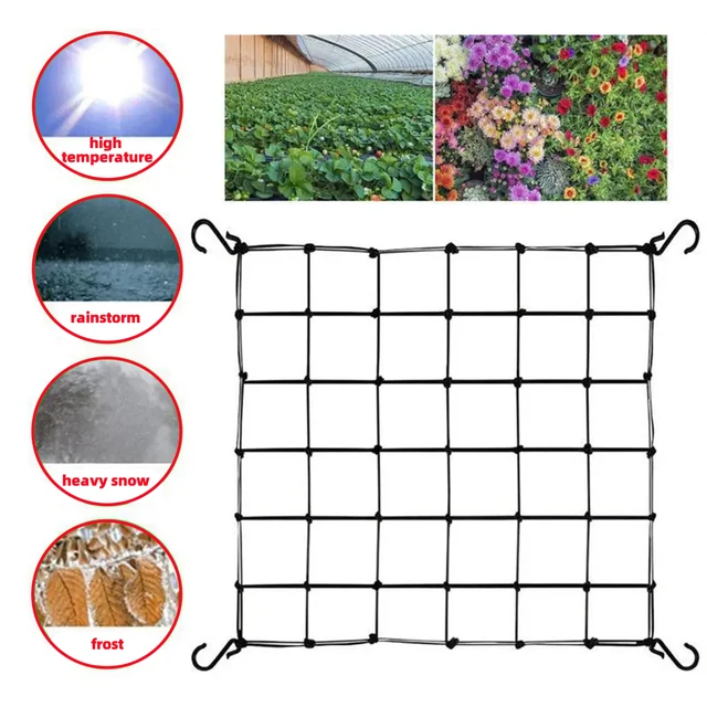 1Pc Plant Tent Branch Pressing Net Uniform Light Receiving Net Elastic Garden Flower Vegetable Grow Tent Trellis Netting 7 Sizes 3
