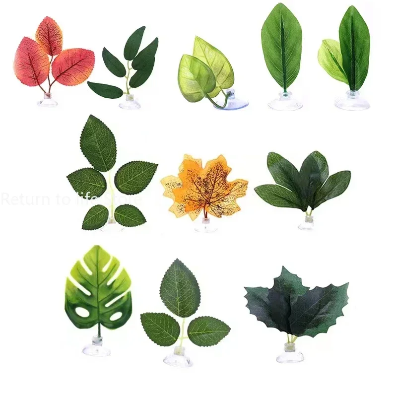 Fish Tank Ornaments Fish Tank Decorations Aquarium Ornaments Artificial Aquarium Plants 1Pc Artificial Aquarium Leaf Plants Decoration Betta Fish Rest Spawning Ornamental Plant Betta Fish Play Relax Hide Leaf Hammock