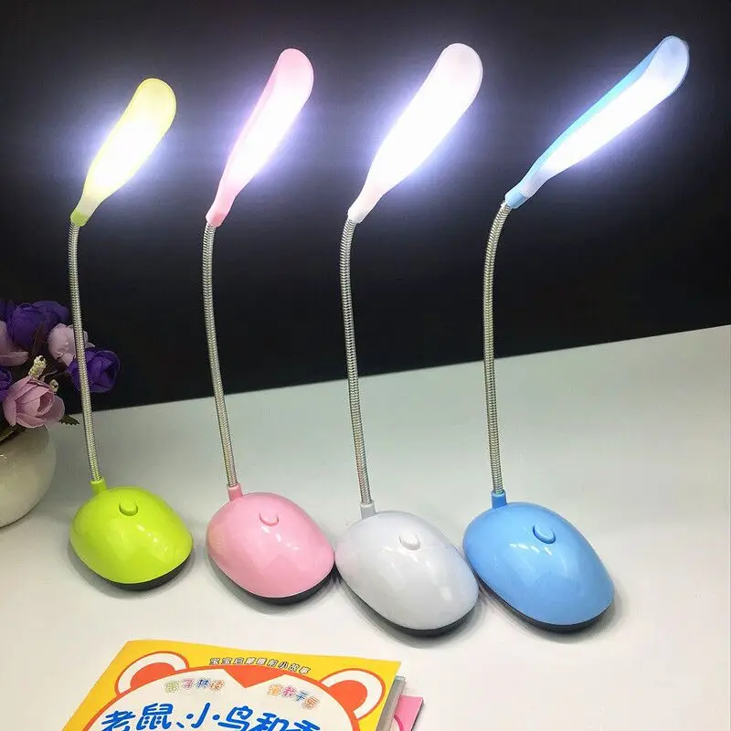 어린이 침실 접이식 휴대용 LED 책상 램프, 어린이 눈 보호, 학생 공부 독서 LED 테이블 램프, 배터리 전원