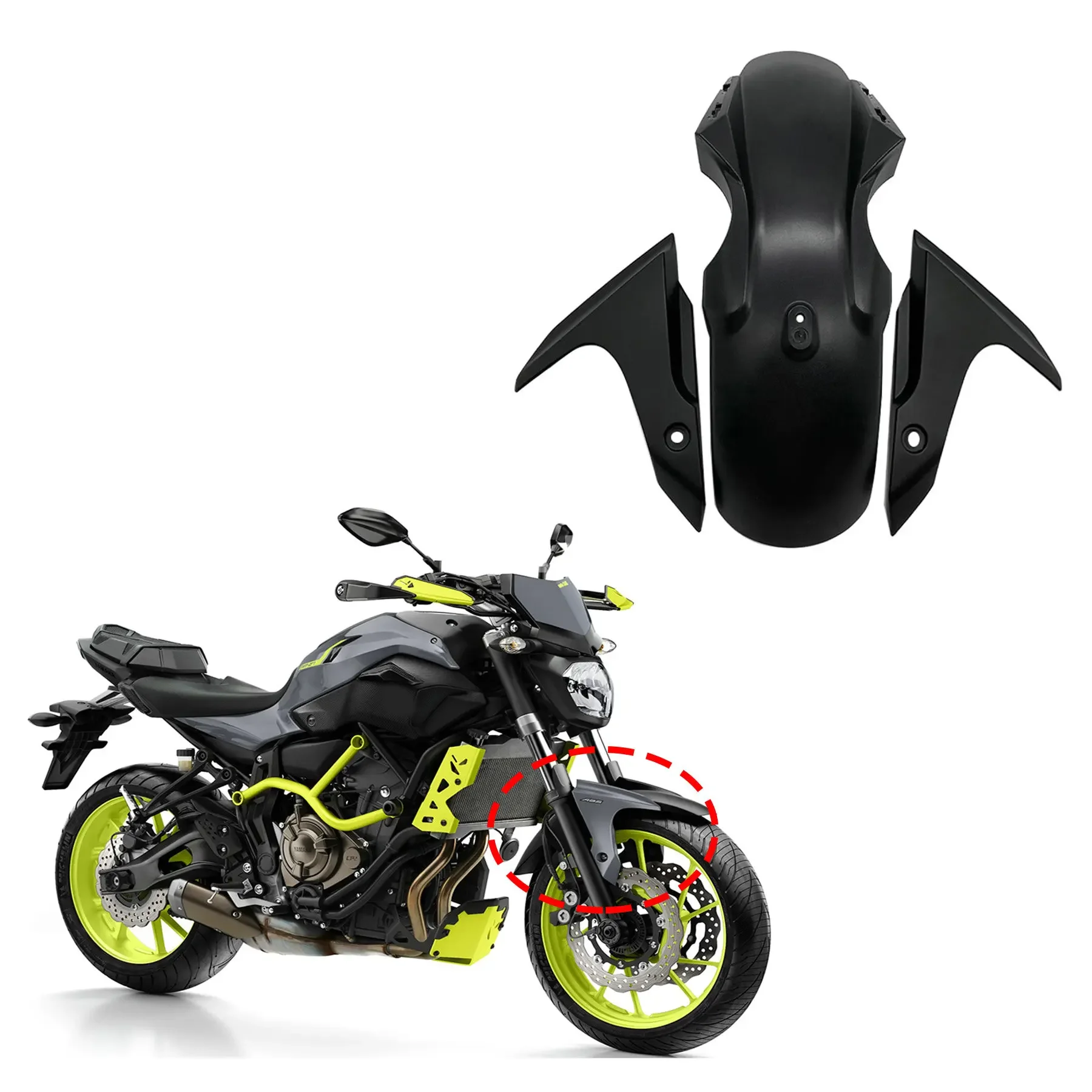 

Fit For YAMAHA MT-07 FZ-07 2012 2013 2014 2015 2016 2017 Front Fender Front Tire Cover Fairing Carbon Fiber Mudguard MT07 FZ07