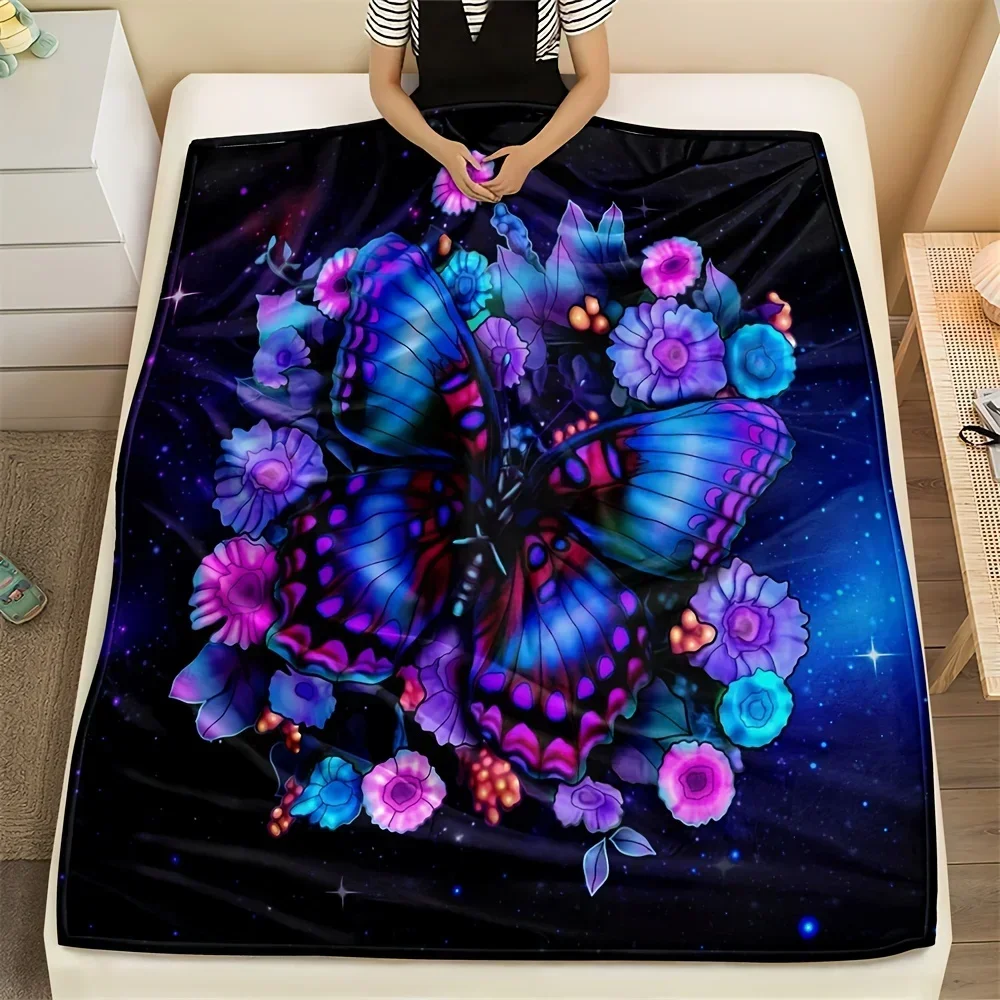Microfiber Butterfly Blanket Super Soft Throw Blankets For Bed Bedspread Sofa Decorative Camping Picnic Winter Warm Blanket 5