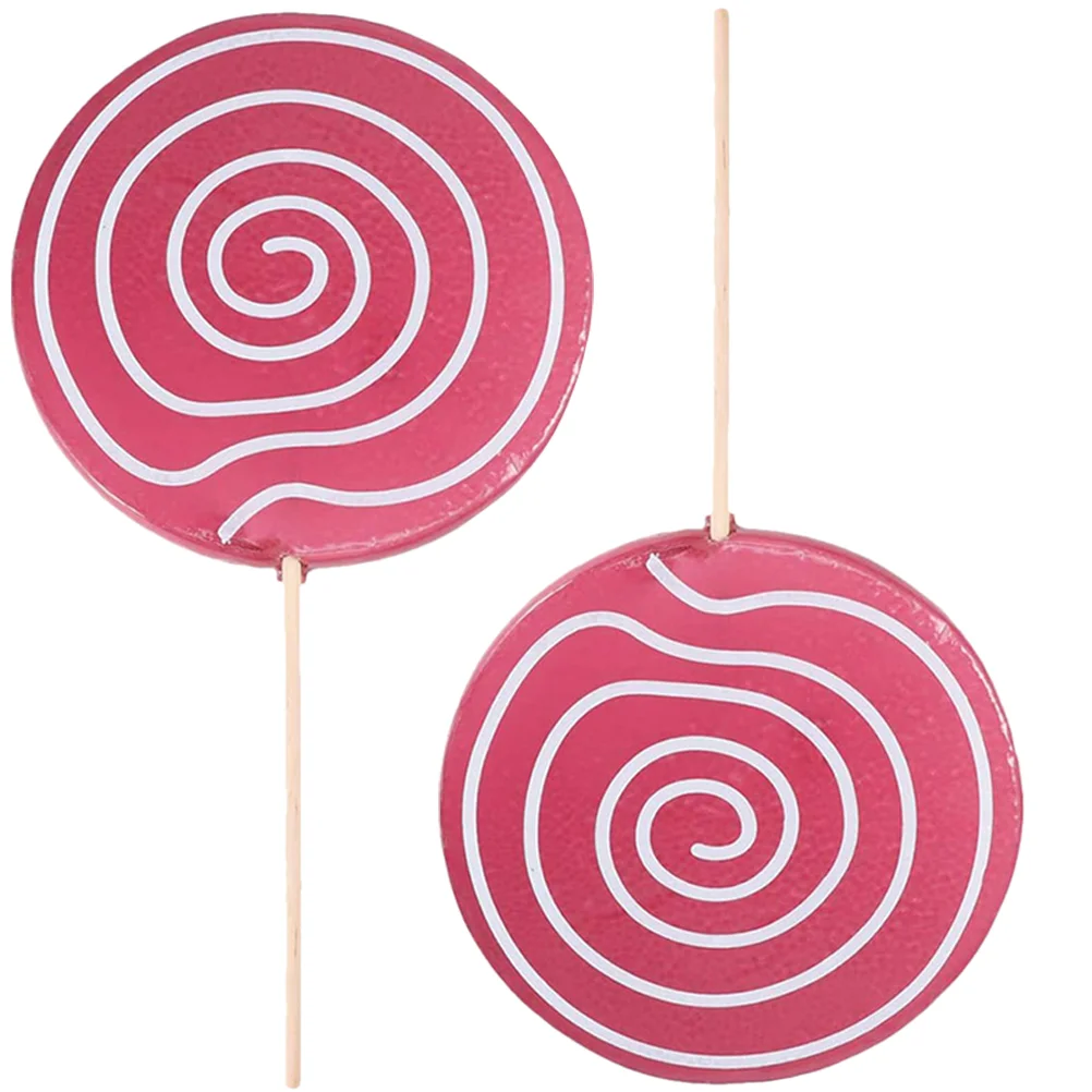 

2/3pcs Simulated Lollipop Prop Fake Lollipop Model Large Candy Ornament Wedding Festival Party Decoration