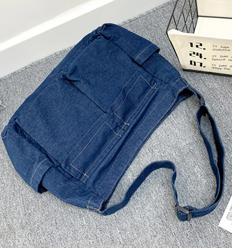 Women Denim bag Korean version of literary shoulder bag handbag retro large capacity Messenger women crossbody