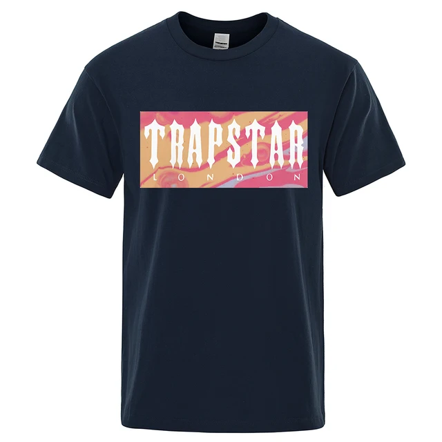 Trapstar London Liquid Pink Mens T Shirts Hip Hop Summer Tee Clothing Fashion Brand Anime Soft Tops Simplicity Cotton T-Shirts 3
