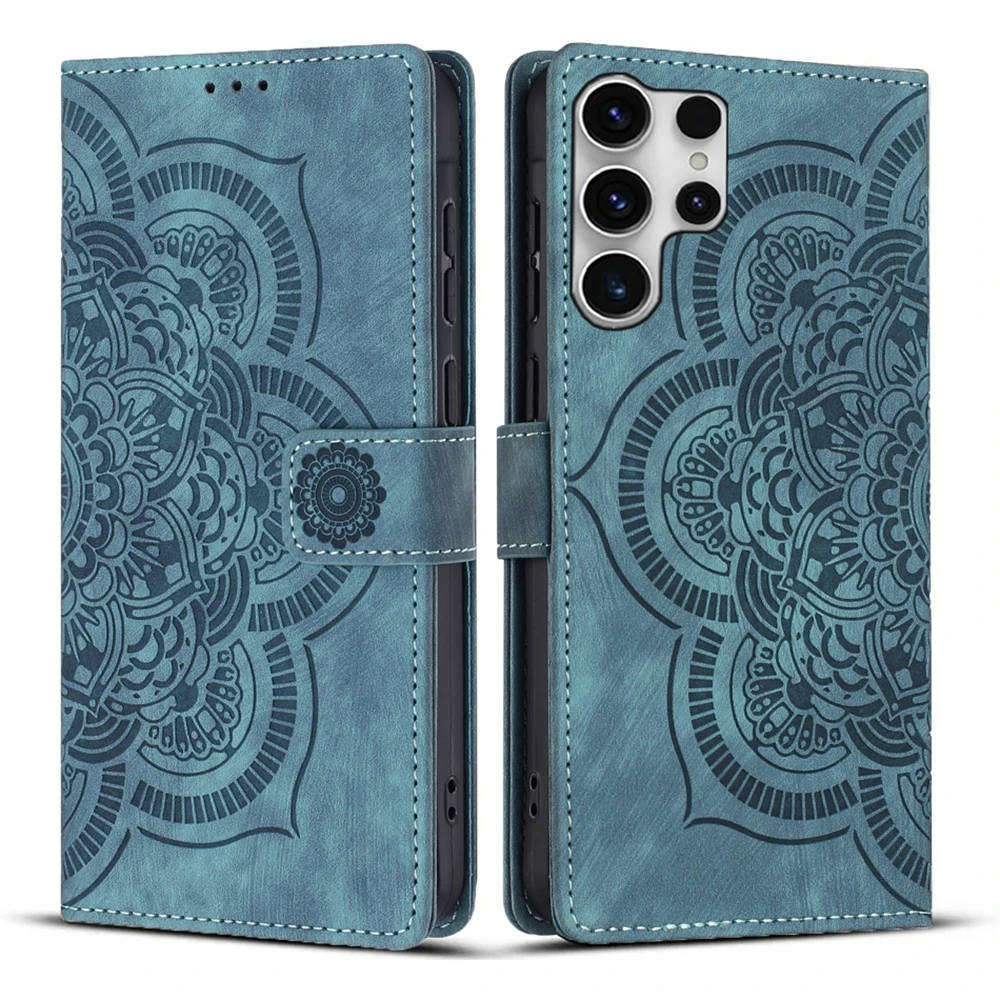 Premium Magnetic Leather Wallet Flip Case - Shockproof Cover