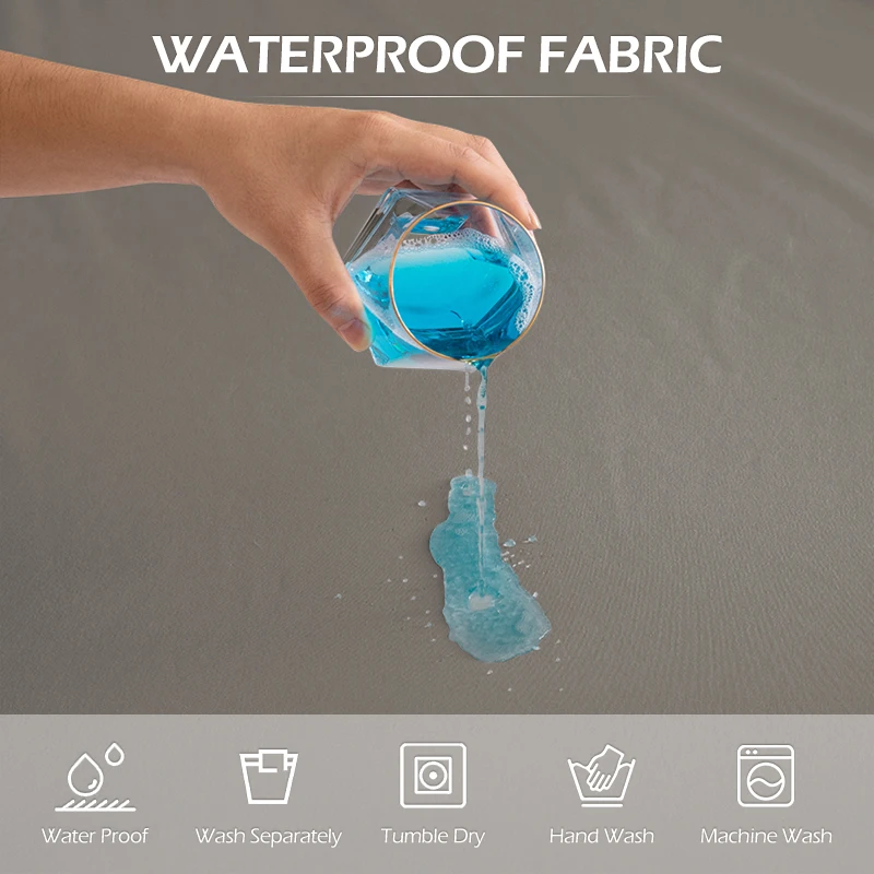 Description Picture 2 of itemWaterproof Bed Sheets 200x200 Pure Color Adjustable Fitted Sheets With Elastic Band Mattress Protector Double Fitted Sheet Home