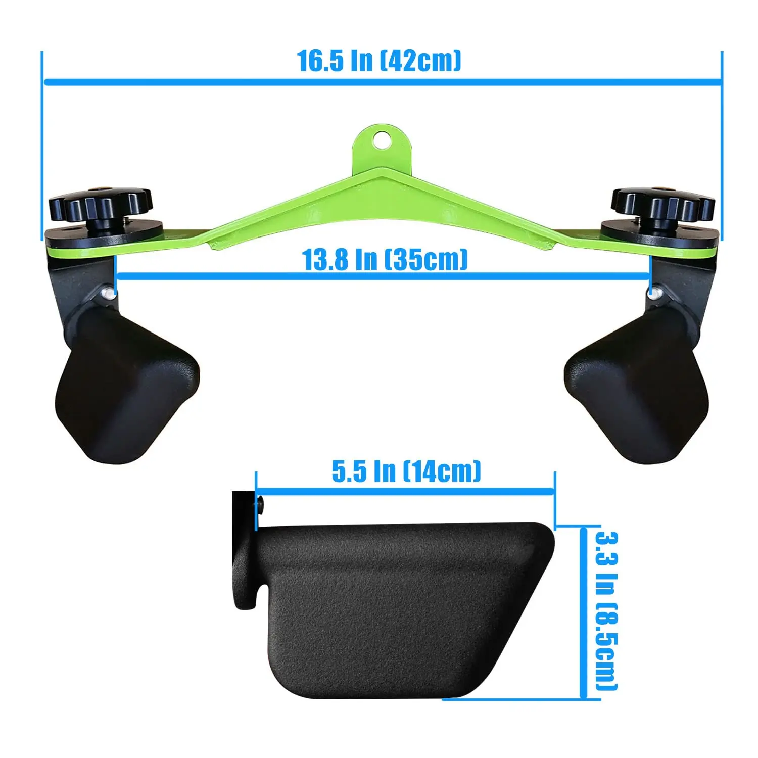 Fitness Lat Pull Down Machine Bar Gym Rowing Workout V/T-Bar Biceps Back Blaster Handle Home High Low Pulley Cable Attachments