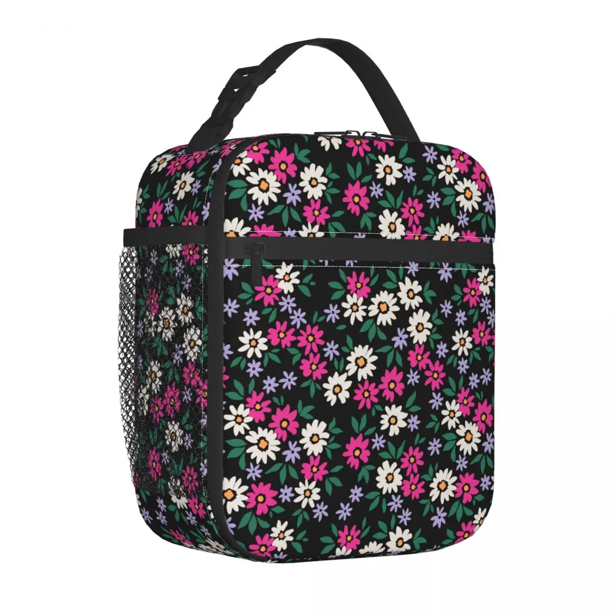 

Daisy Flower Insulated Lunch Bags Leakproof Meal Container Cooler Bag Tote Lunch Box School Outdoor Food Storage Bags