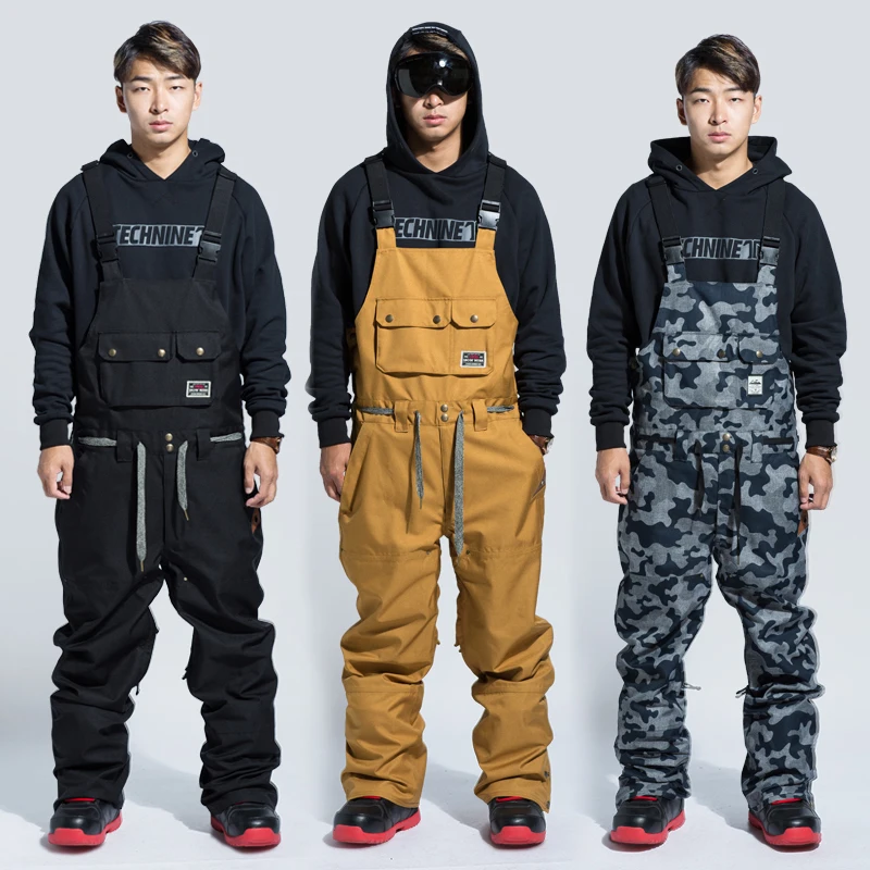Overalls Skiing Windproof Men Bib Overall Snow Pants Snowboards