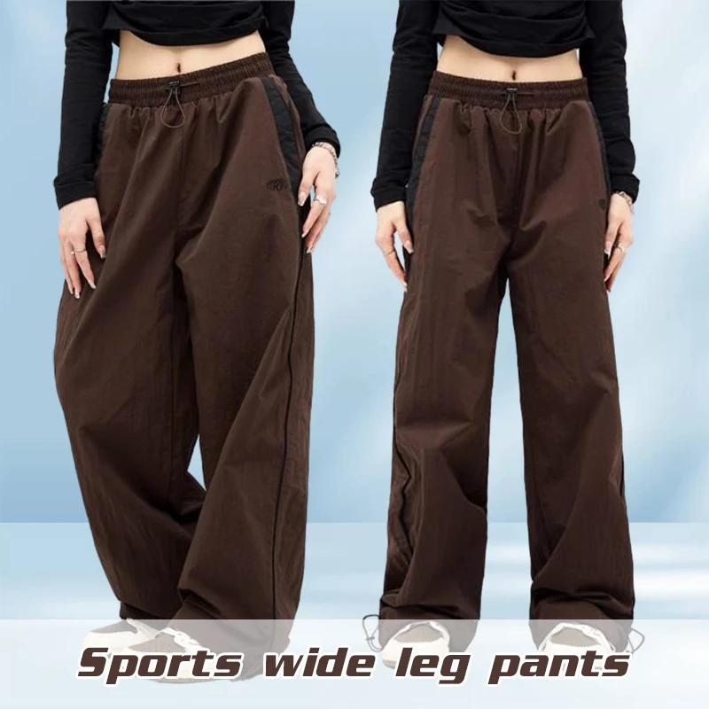 Women Casual Joggers Pants Korean 2023 Y2K Baggy Parachute Oversized Wide Leg Sweatpant Female Hip Hop Loose High Waist Trousers