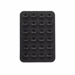 Silicone Suction Cup Wall Mount and Phone Holder (Black)