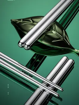 5 пар 304 палочки для еды из нержавеющей стали многоразовые Нескользящие палочки для еды безопасные для посудомоечной машины