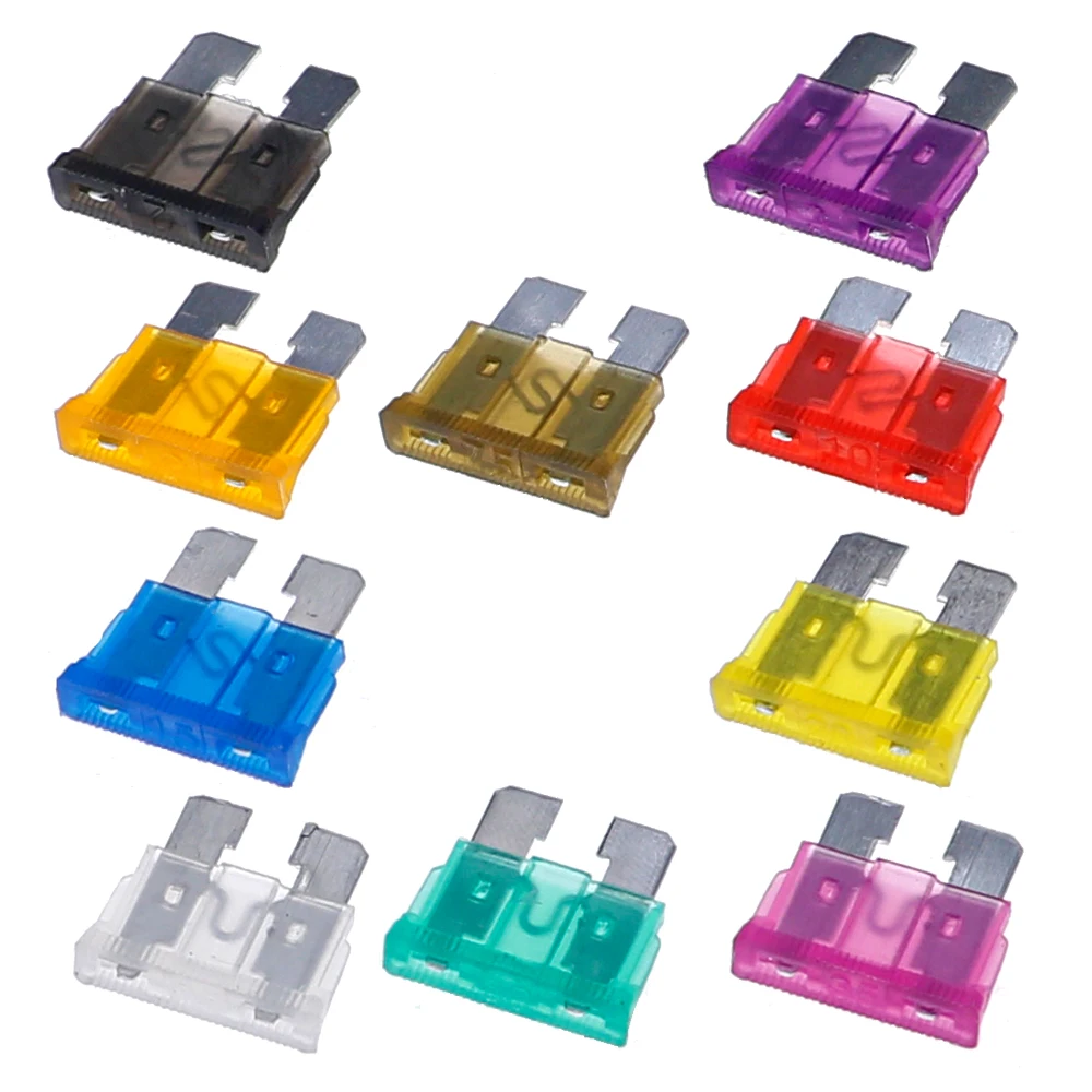Assorted Standard Blade Fuse Mixed pack kit 100Pcs/lot 2A 3A 5A 7.5A 10A 15A 20A 25A 30A 35A ceramic fuse,smd fuse,glass fuse