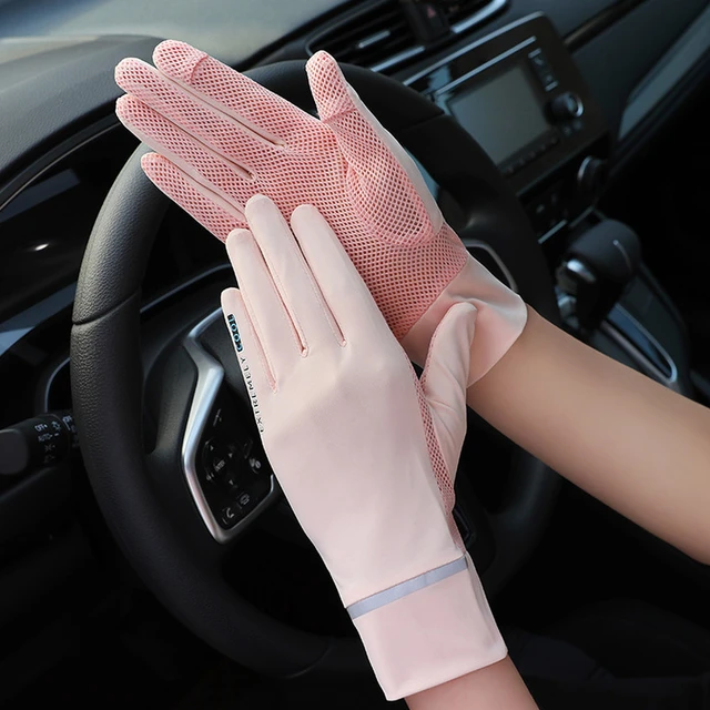 Gants d'été en soie glacée, Protection UV, maille respirante pour voiture,  moto, vélo, Sports de conduite, gants Anti-UV fins unisexe - AliExpress