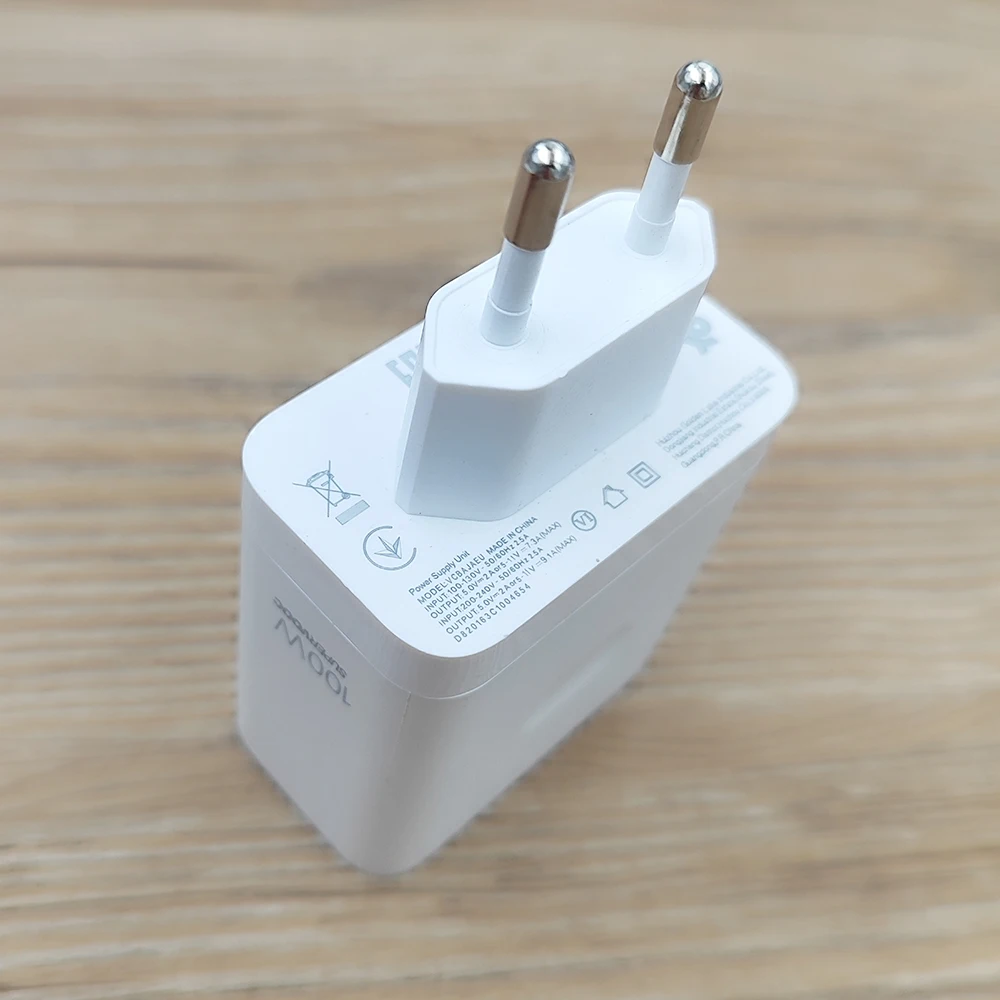 100W SuperVOOC Fast Charger with 10A Type C Cable and Quick Charging Adapter