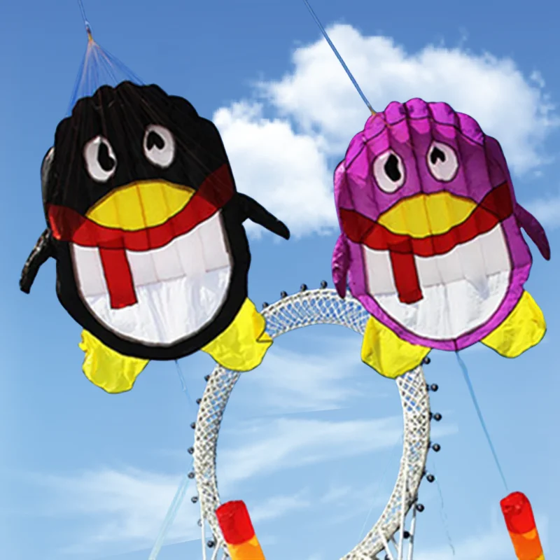 

free shipping penguin kites flying toys for children kites new cartoon kites factory inflatable kite windsurf sail dragon wind