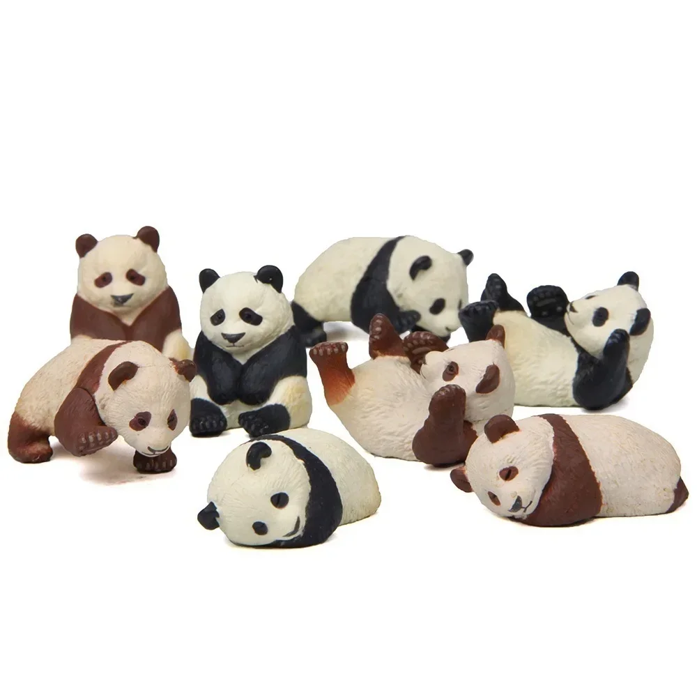 4Pcs/set Panda Life Cute Version Modeling DIY Micro Landscape Meaty Gardening Small Fresh Landscaping Doll Desk Decoration