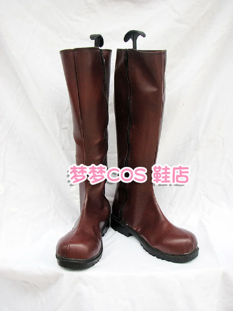 

Hetalia Axis Powers Poland Feliks Lukasiewicz Cosplay Costume Shoes Brown Handmade Faux Leather Boots