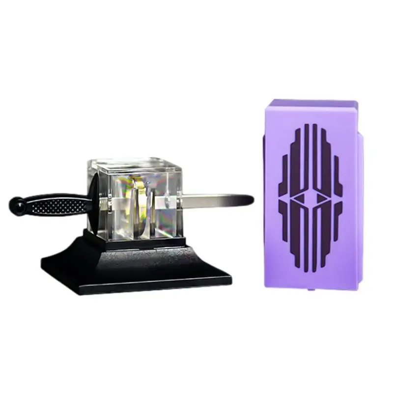 

Меч Tenyo с кольцом внутри шкатулка (Кливер с кристаллами) волшебные фокусы проникающий меч сквозь магические реквизиты аксессуары для трюков игрушка