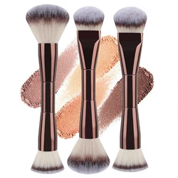 Versatile Double - Headed Makeup Brush with Soft Bristles for Foundation, Blush, and BB Cream Applications (3PCS)