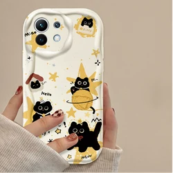 Funda para teléfono 3D de ola de gato afortunado
