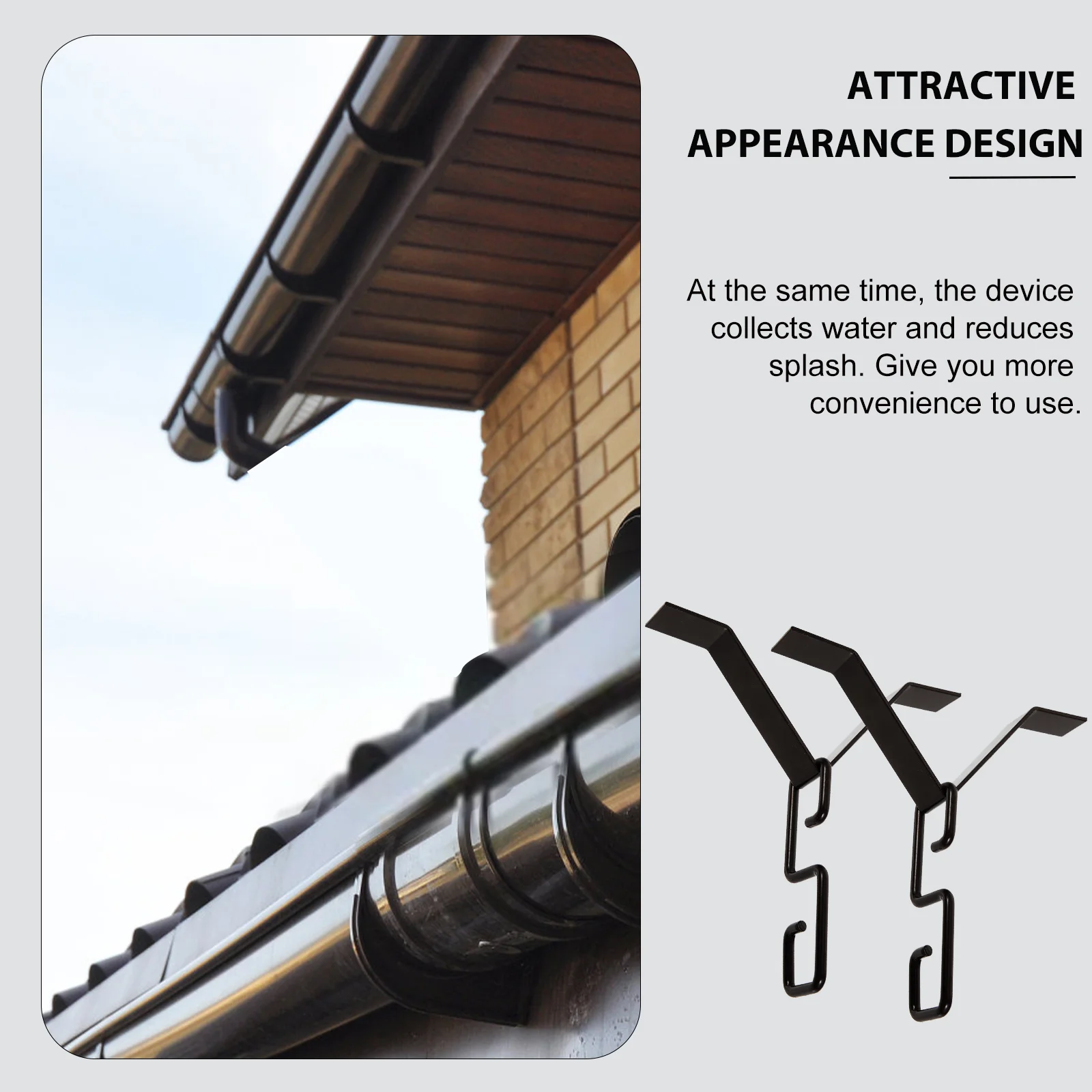 2 Set Hanger Hooks Rain Chain Decorative Drainer Cups Garden Accessory Installation Iron Metal Adapter Replacement Chains stainless steel chains rain chain adapter
