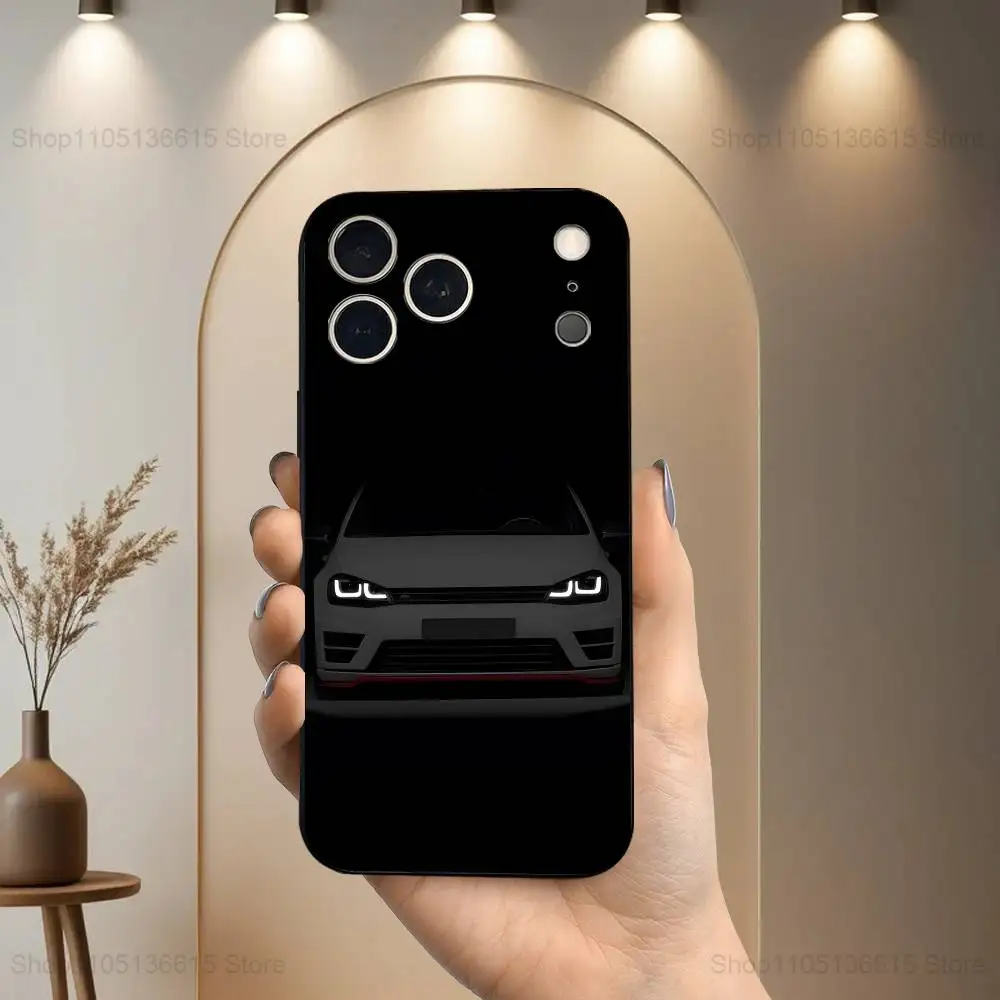 Sleek Black Silicone Car-Themed Phone Case