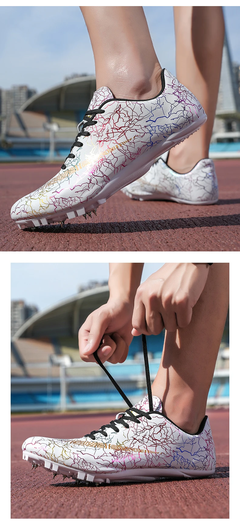 Description Picture 4 of itemProfessional Spikes Track & Field Shoes for Men Women Kids Breathable Racing Jumping Sprint Running Sneakers Size 35-45