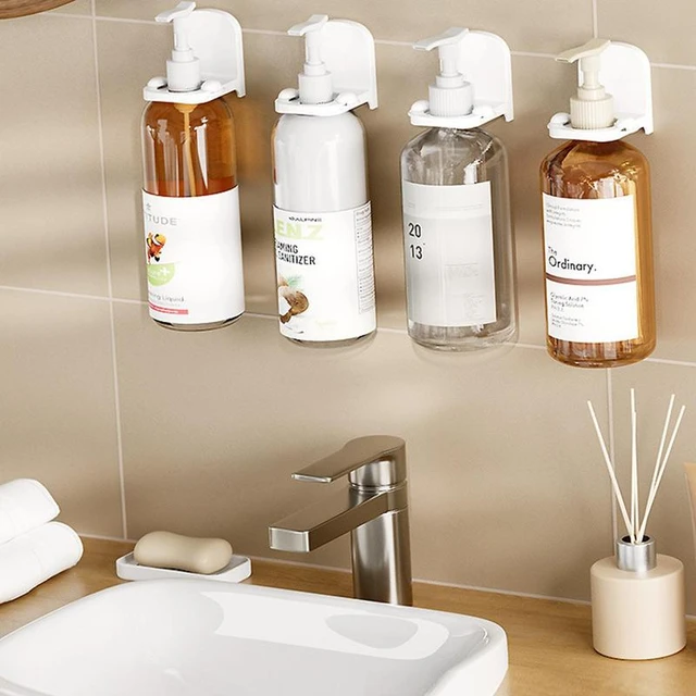 Mensola per bottiglia di Shampoo autoadesiva supporto per bottiglia di Gel  doccia accessori per il bagno gancio per Organizer per Gel doccia -  AliExpress
