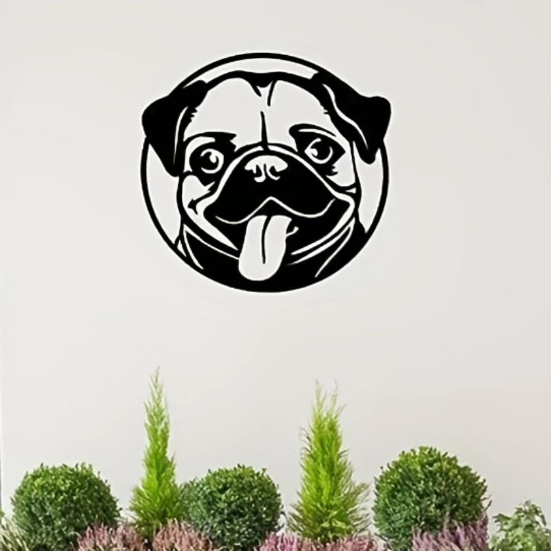 

Pug Metal Wall Decoration, Pug Metal Wall Art, Pug Metal Wall Name Sign,Dog Hanging， Dog Sign