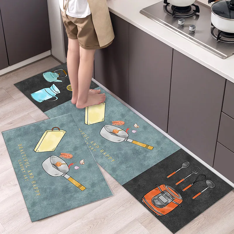 Floor Mat Kitchen Floor Mat Anti Slip Bedroom Living Room Bedside Area Rug