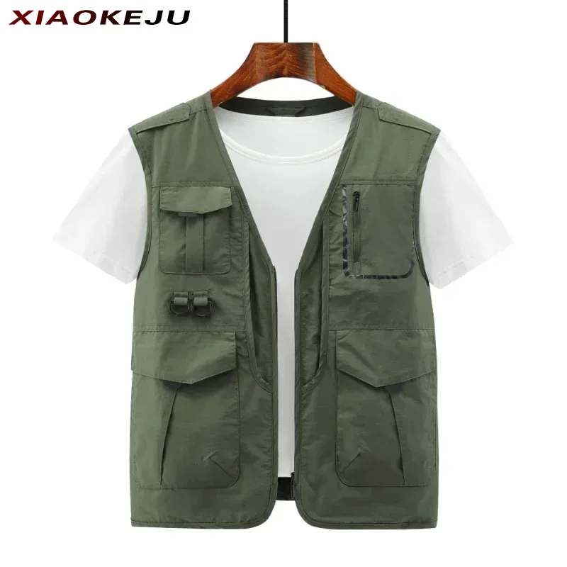 Hiking Camping Denim Vest Hunting Large Free Size Windbreaker Men's Coats Clothing Original Shipping High Quality Waterproof MAN