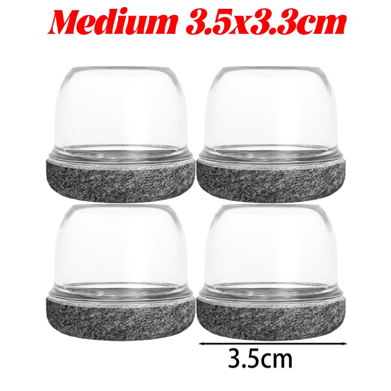 Chair Leg Protectors with Thick Felt Pads - Silicone Floor-Safe Covers
