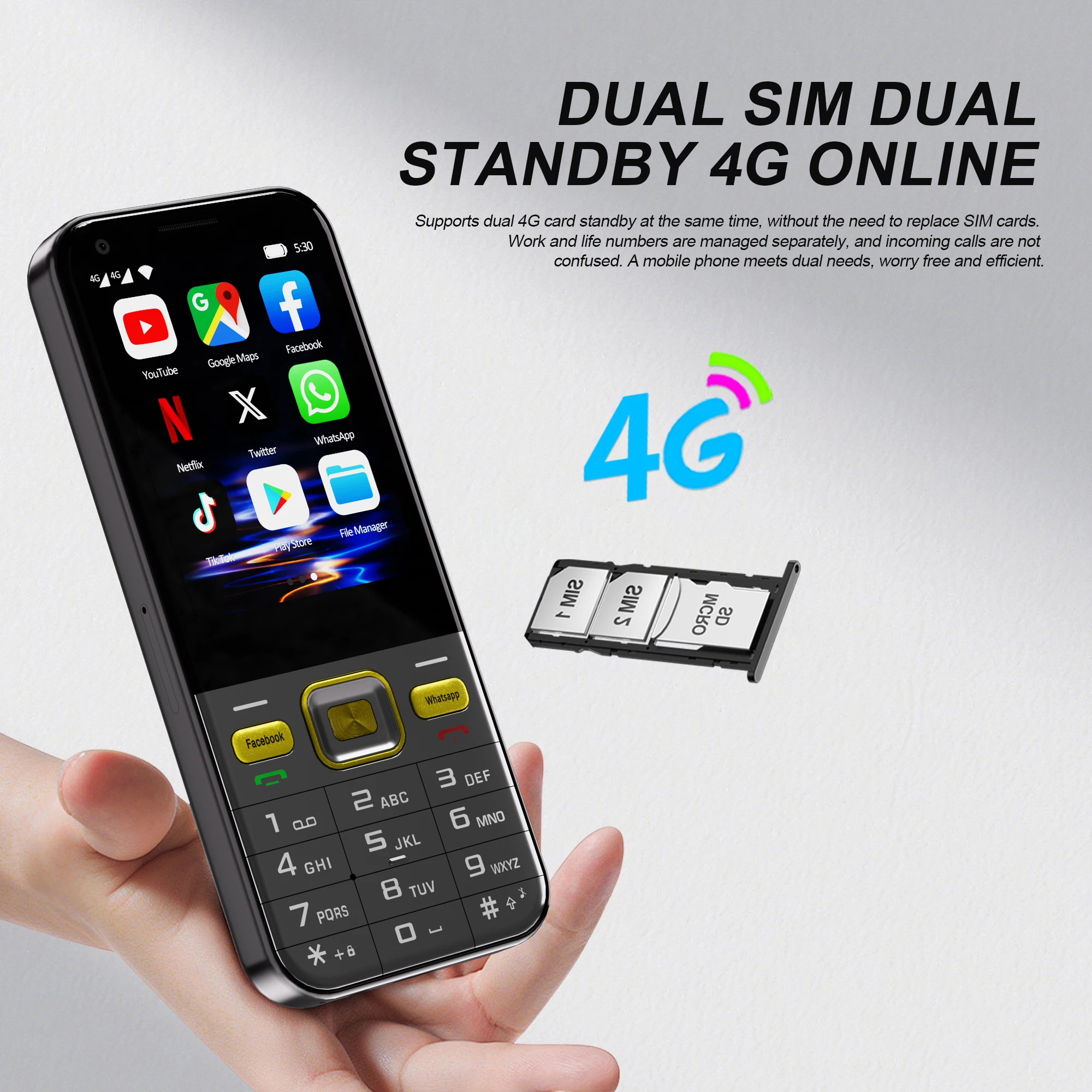 SERVO F6 Ultra Android Smart Mobile Phone 4G Network 2 SIM RAM 2GB ROM 16GB WhatsAPP Play Store FM 2.8" Touch Screen Smartphones