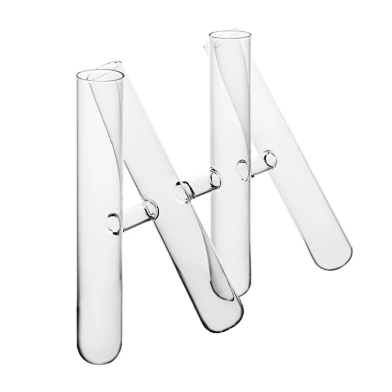 3/4 Transparent Test Tube Glass Vases for Creative Floral Arrangements Plant Container for Home and Office Desk Decors 4