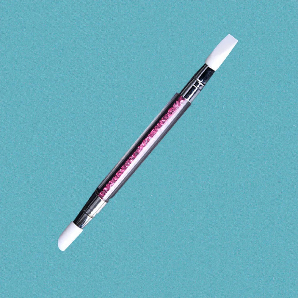 

Nail Carving Pen Sculpture Silicone Head Acrylic Handle Salon Tool Set (Pink)