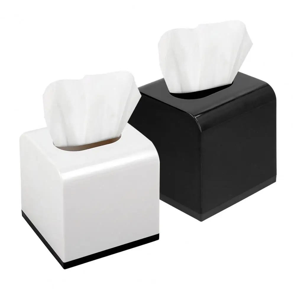 Functional Tissue Box Cover Decorative Cube Tissue Holder Dispenser with Capacity Durable Construction Solid for Easy for Home 6