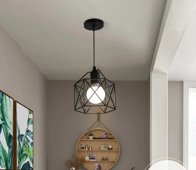 Industrial Retro Pendant Light - Hollow Out Ceiling Lamp for Living Room  Restaurant