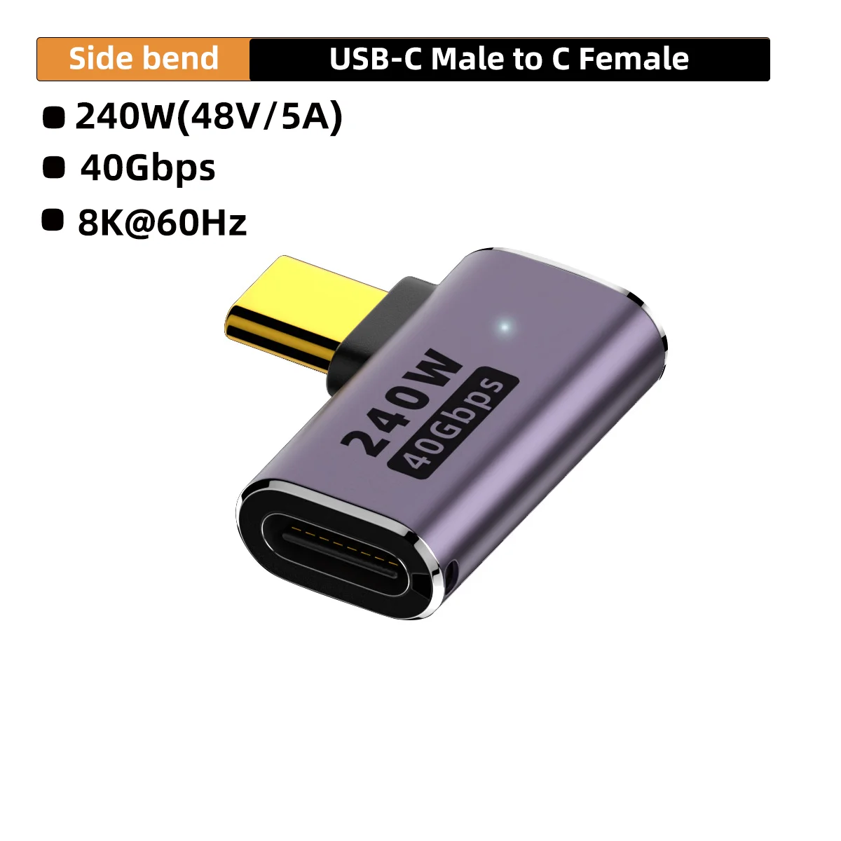 ตัวเลือกสินค้า อะแดปเตอร์ USB-C 40Gbps ชาร์จเร็ว 240W สำหรับ MacBook และอุปกรณ์ USB-C