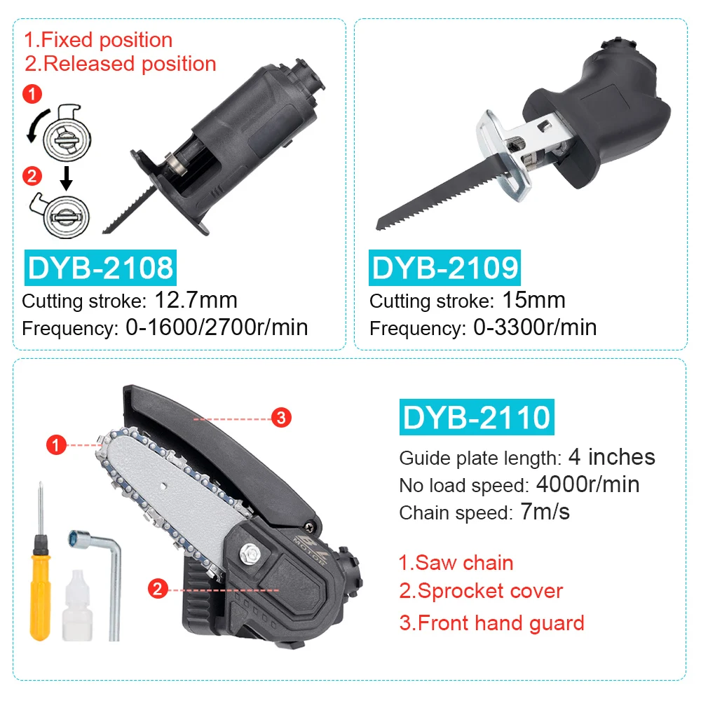 Brushless Oscillating Multi-Tool Accessory For Universal Electric Drill/Wrench/Trimmer/Jig Saw Angle Grinder Polisher Air Pump 4