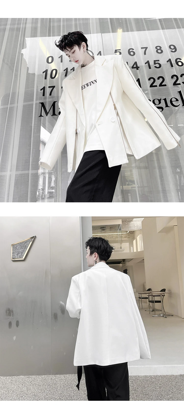 Description Picture 6 of itemLUZHEN 2024 Spring New Fashion Elegant Zipper Splicing Design Casual Blazer Coat Men's High Street Original Suit Jacket 29afe4