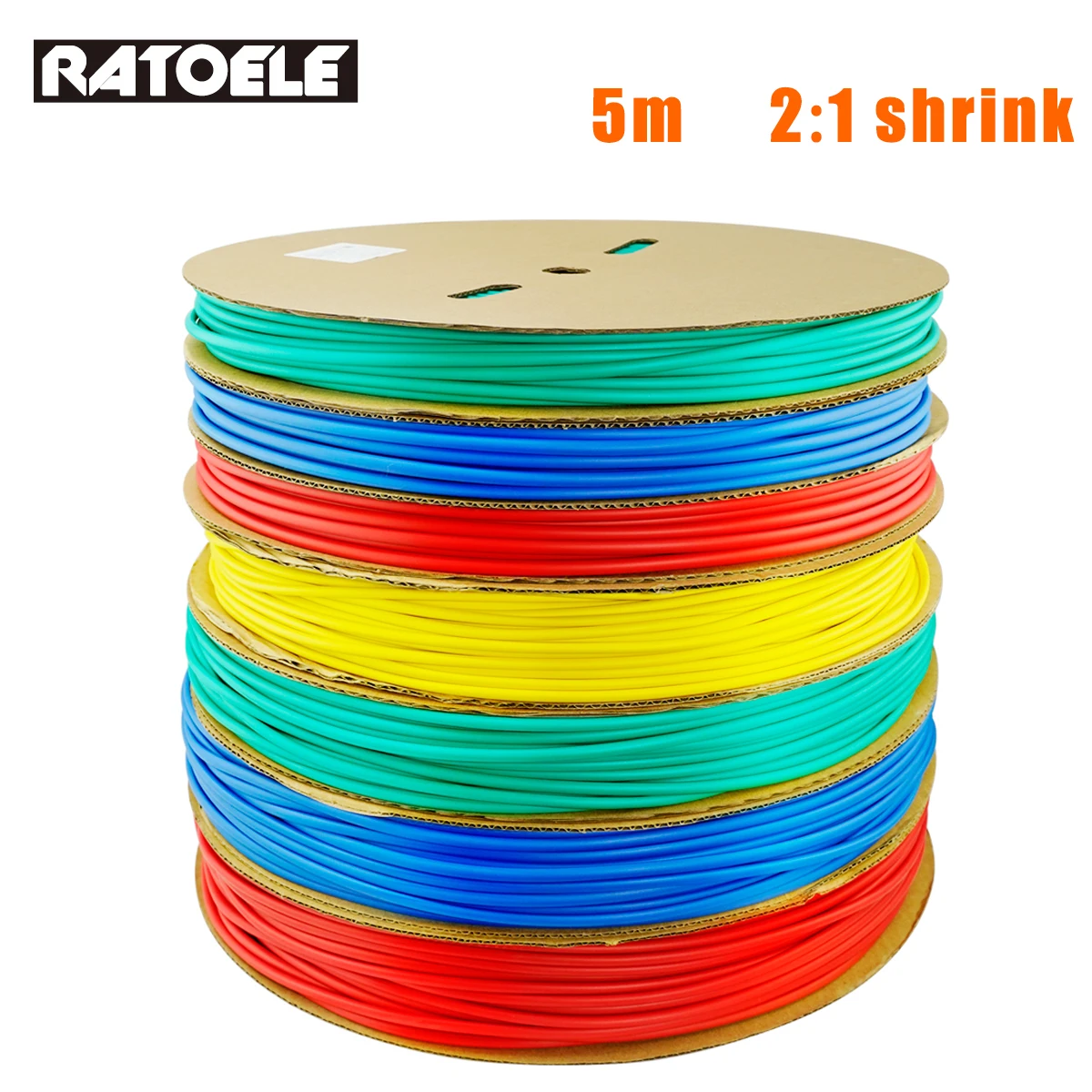  5 Meter 2:1 Black Red Green Blue Yellow 1 2 3 4 5 6mm Diameter Heatshrink Tubing Tube Sleeving Wrap Wire DIY Connector Repair 