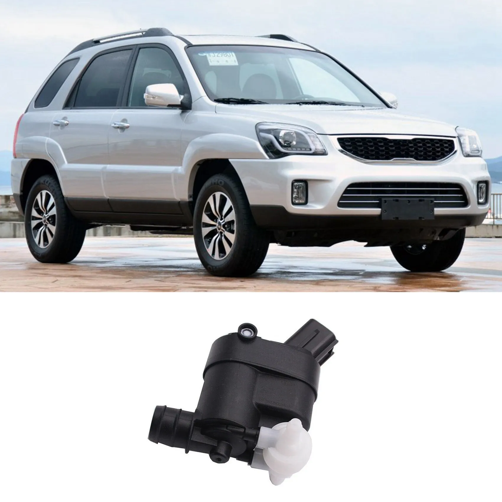 2X Windshield Washer Fluid Pump Motor for Kia Sportage-98510-2W500 Hyundai Santa Fe 2013- ELANTRA