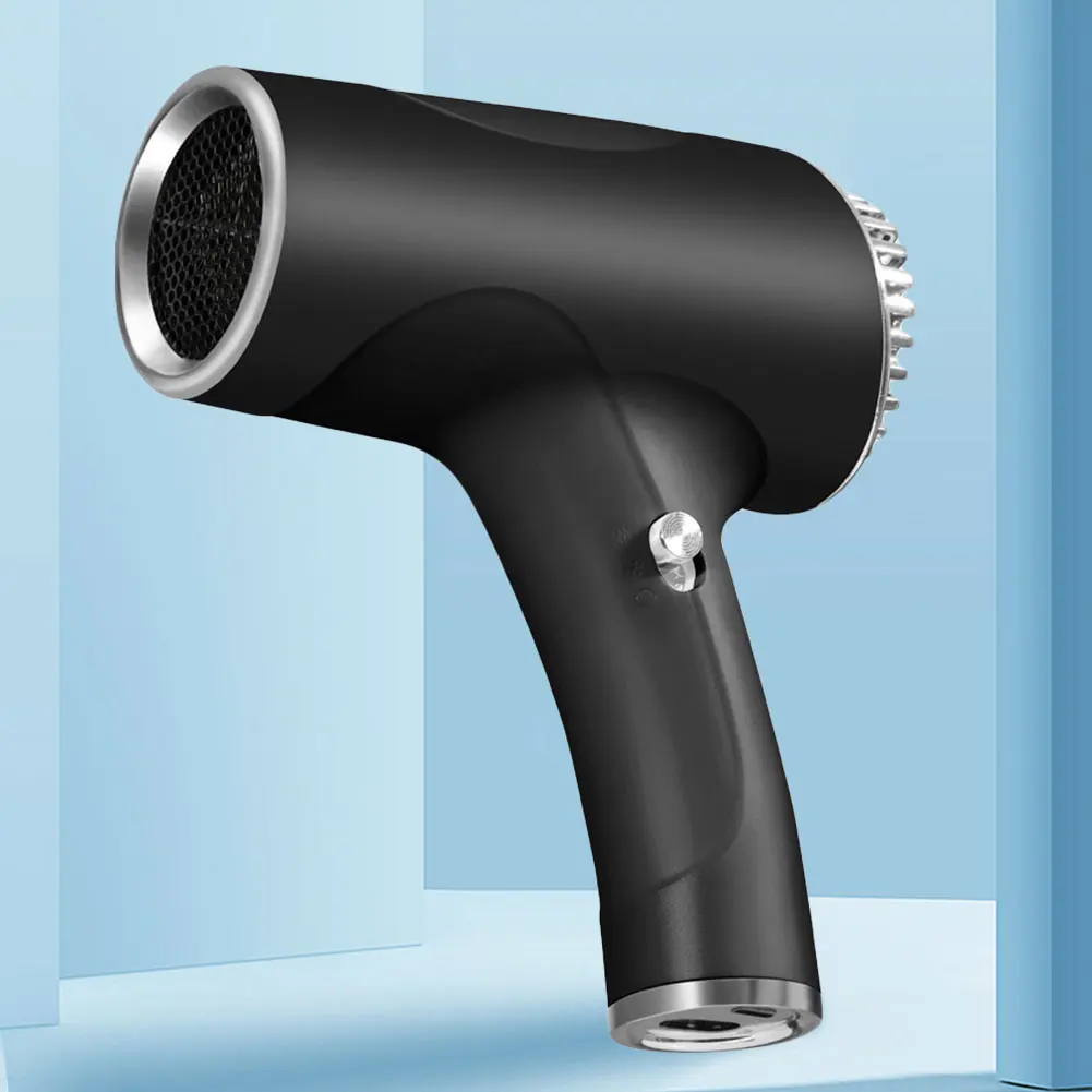 Hair Dryer Portable Handy Hairdryer 2600mah Cordless Lonic Hair Dryer 40/500W USB Rechargeable Powerful 2 Gears for Travel Home Dormitory