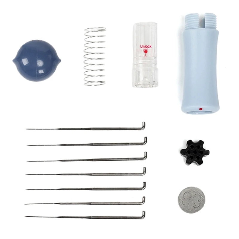 Felting Needle Kit with 7 Needles Felting Stitch Punch Tool Wool Felt Needle Gadget Starter Kit for DIY Sewing B03E