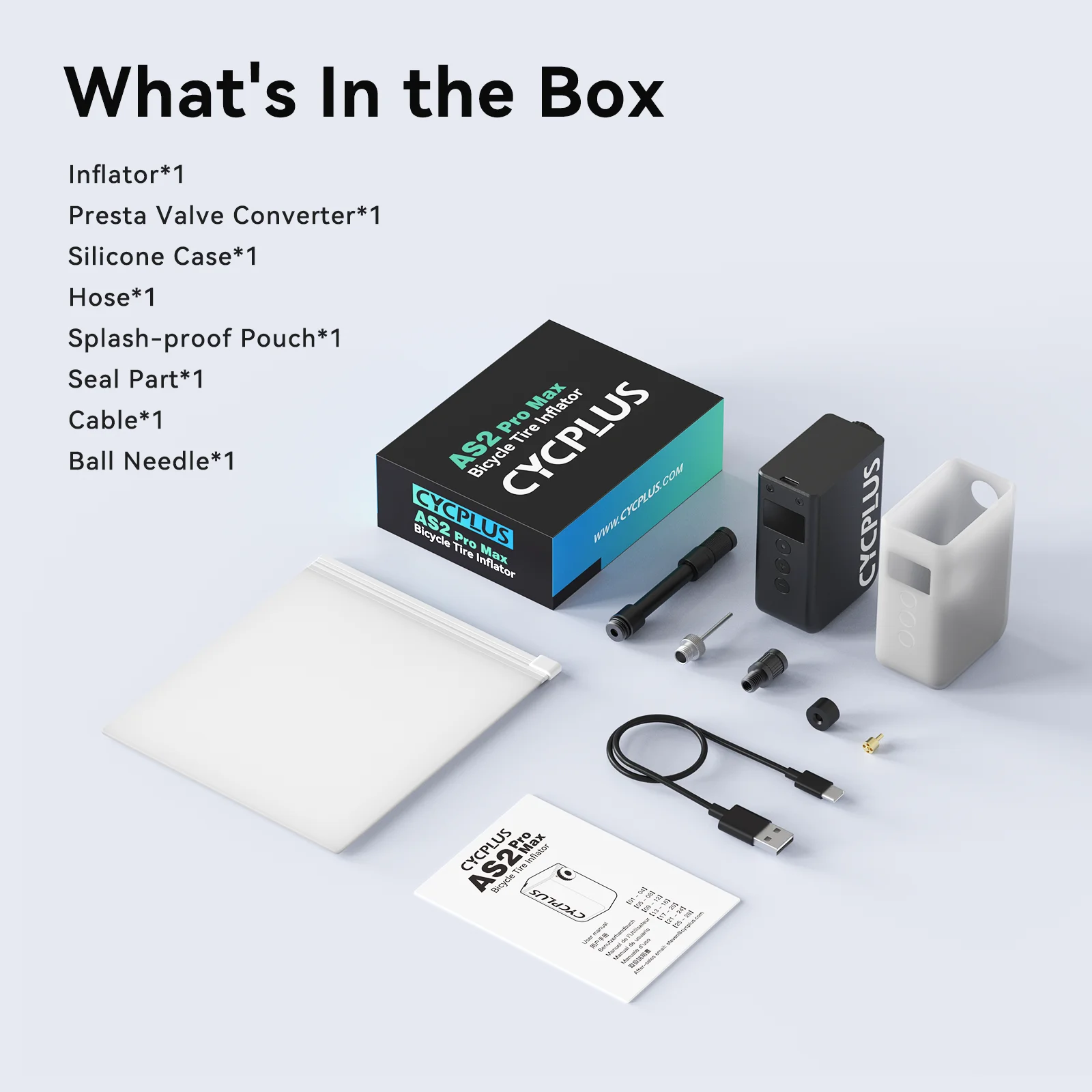 CYCPLUS AS2 Pro ミニ自転車タイヤインフレーター